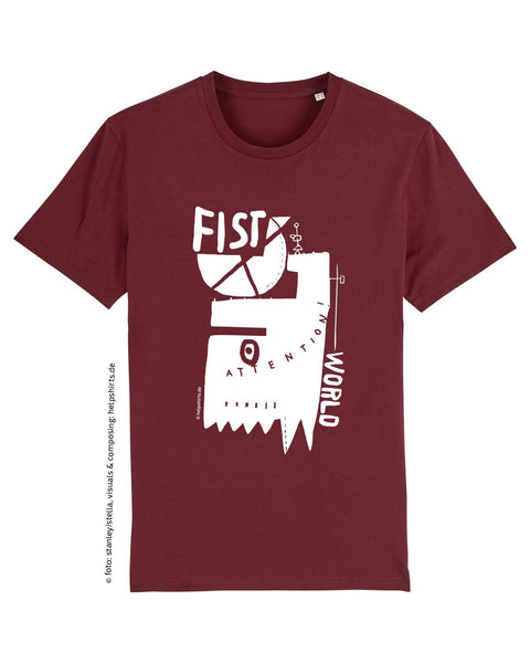Bio T-Shirt, StreetArt FistWorld white