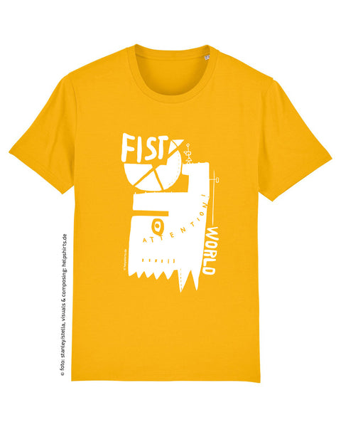 Bio T-Shirt, StreetArt FistWorld white
