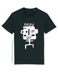 Bio T-Shirt, StreetArt Angry white