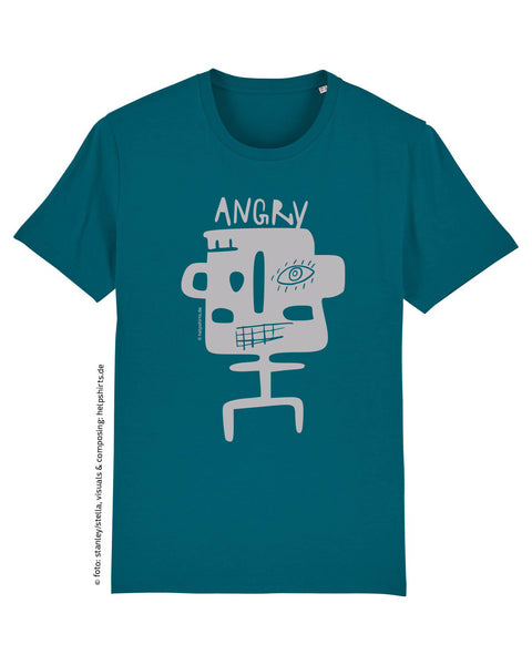 Bio T-Shirt, StreetArt Angry